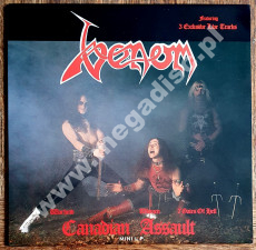 VENOM - Canadian Assault MINI LP - CAN Banzai 1985 1st Press - NEAR MINT VINTAGE VINYL