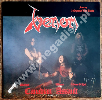 VENOM - Canadian Assault MINI LP - CAN Banzai 1985 1st Press - NEAR MINT VINTAGE VINYL