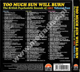 VARIOUS ARTISTS - Too Much Sun Will Burn - British Psychedelic Sounds Of 1967 Volume 2 (3CD BOX) - UK Grapefruit Edition