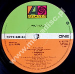 MORE - Warhead - UK Atlantic 1981 1st Press - NEAR MINT VINTAGE VINYL