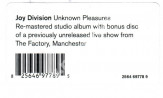 JOY DIVISION - Unknown Pleasures + Live (2CD) - EU Remastered Expanded Digipack Edition